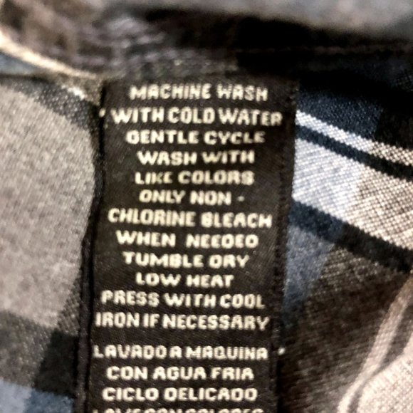 Ralph Lauren Polo Jeans Shirt Mens L Used Blue Plaid - Picture 8 of 13